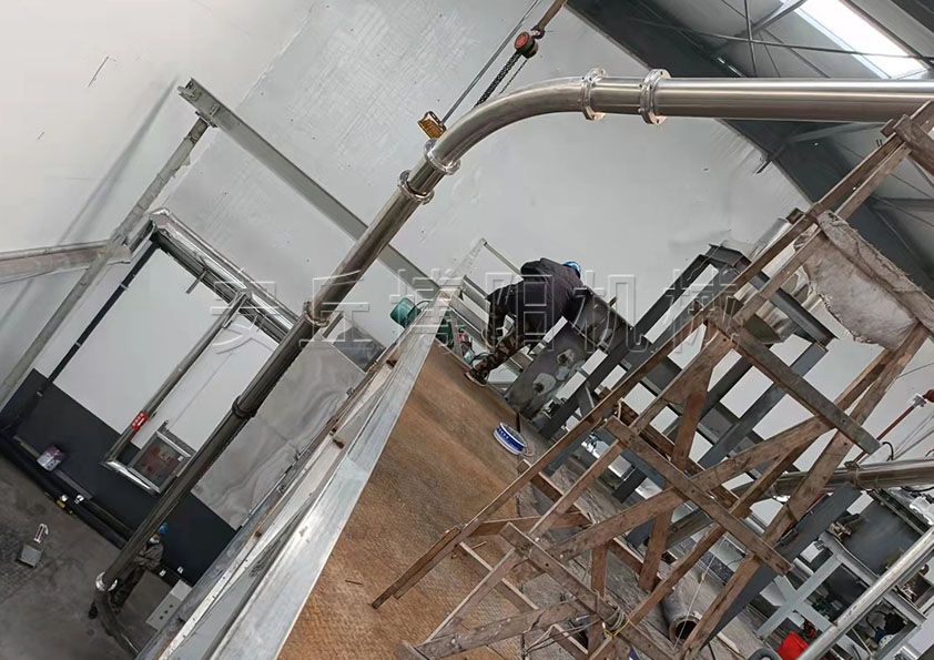 醋酸鈉管鏈輸送機的設(shè)備結(jié)構(gòu) 管鏈?zhǔn)椒哿陷斔蜋C的工作流程