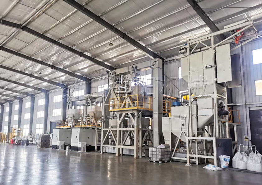 1噸錳粉噸袋破袋機(jī)無(wú)塵 粉體噸袋拆袋設(shè)備現(xiàn)場(chǎng)